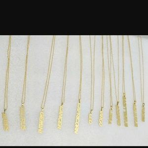 Custom stainless steel gold necklace.